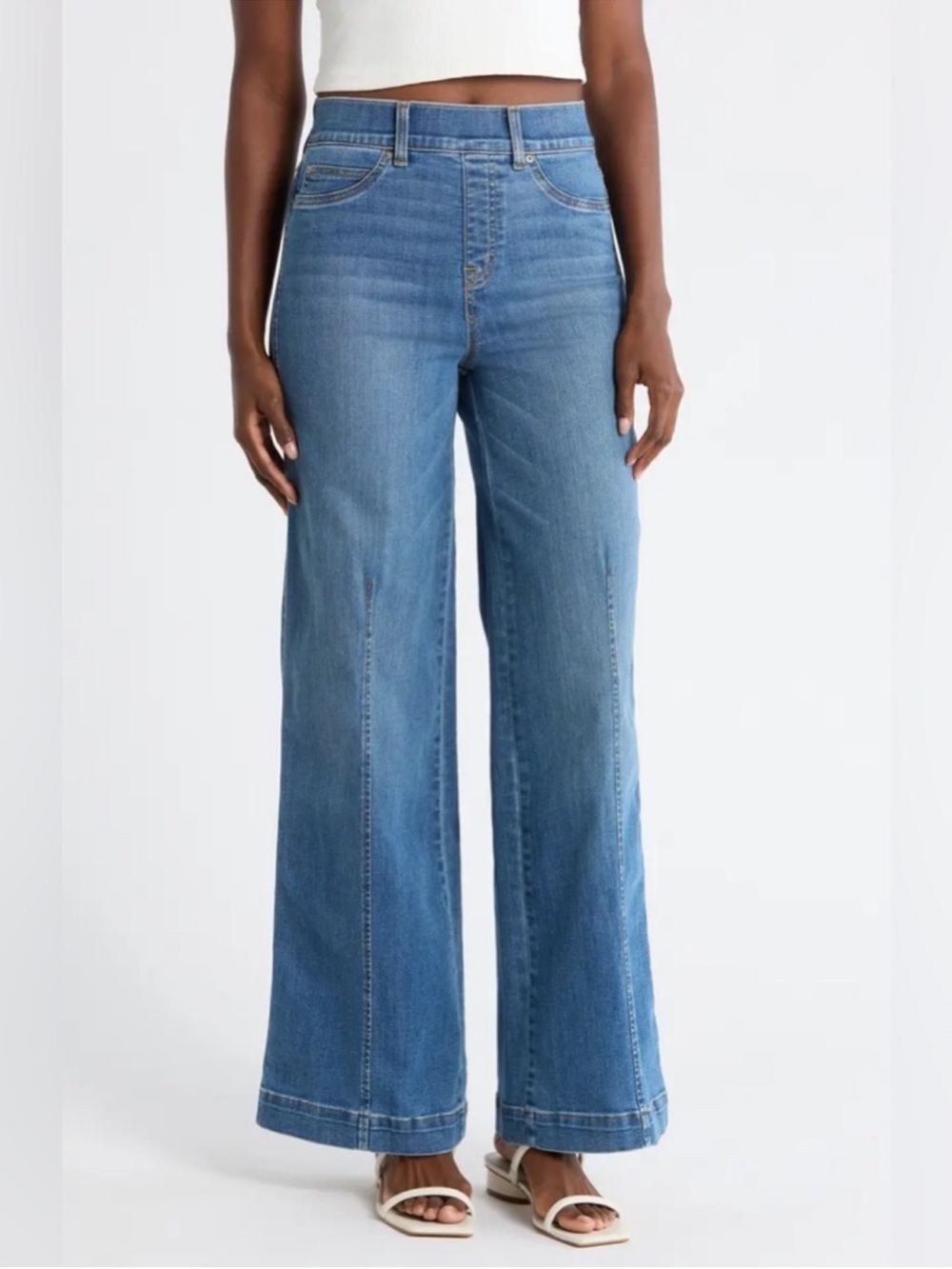 Spanx Wide Leg Pull On Jeans